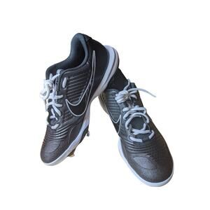 Nike Men's Size 8 Alpha Huarache 3 Varsity Low Cleats Spikes Black CT0829 003